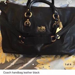 Audrey Coach Black cowhide leather satchel